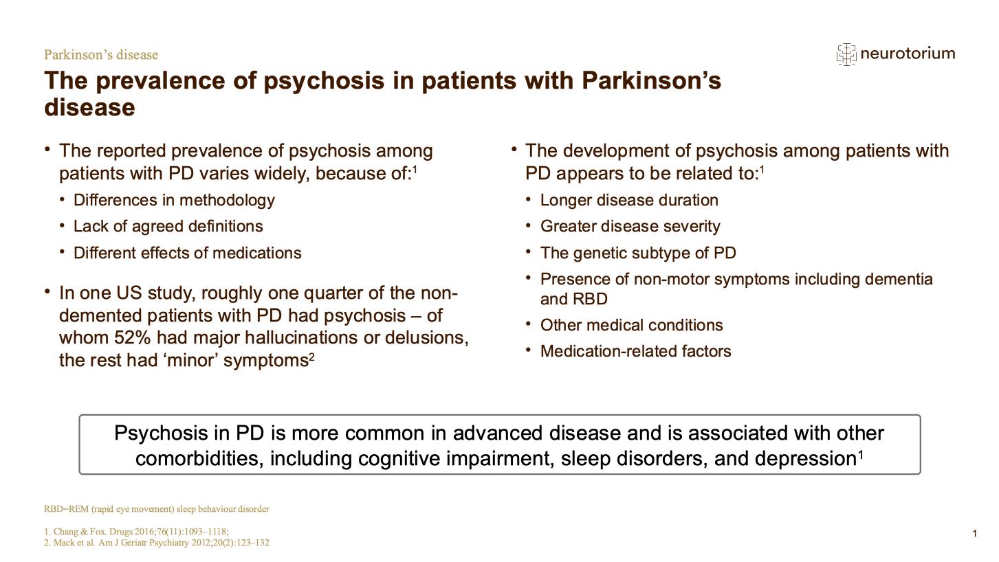 Parkinsons Disease – Non-Motor Symptom Complex and Comorbidities – slide 19